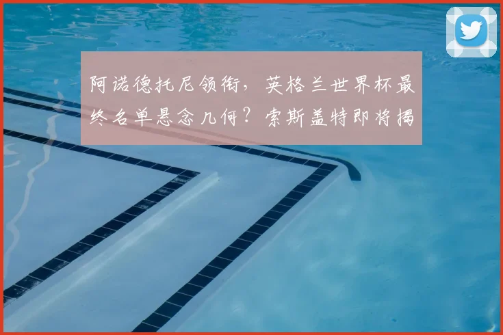 阿诺德托尼领衔，英格兰世界杯最终名单悬念几何？索斯盖特即将揭晓答案